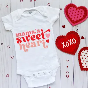 Mama's Sweetheart Valentines White Bodysuit cheap baby clothes online