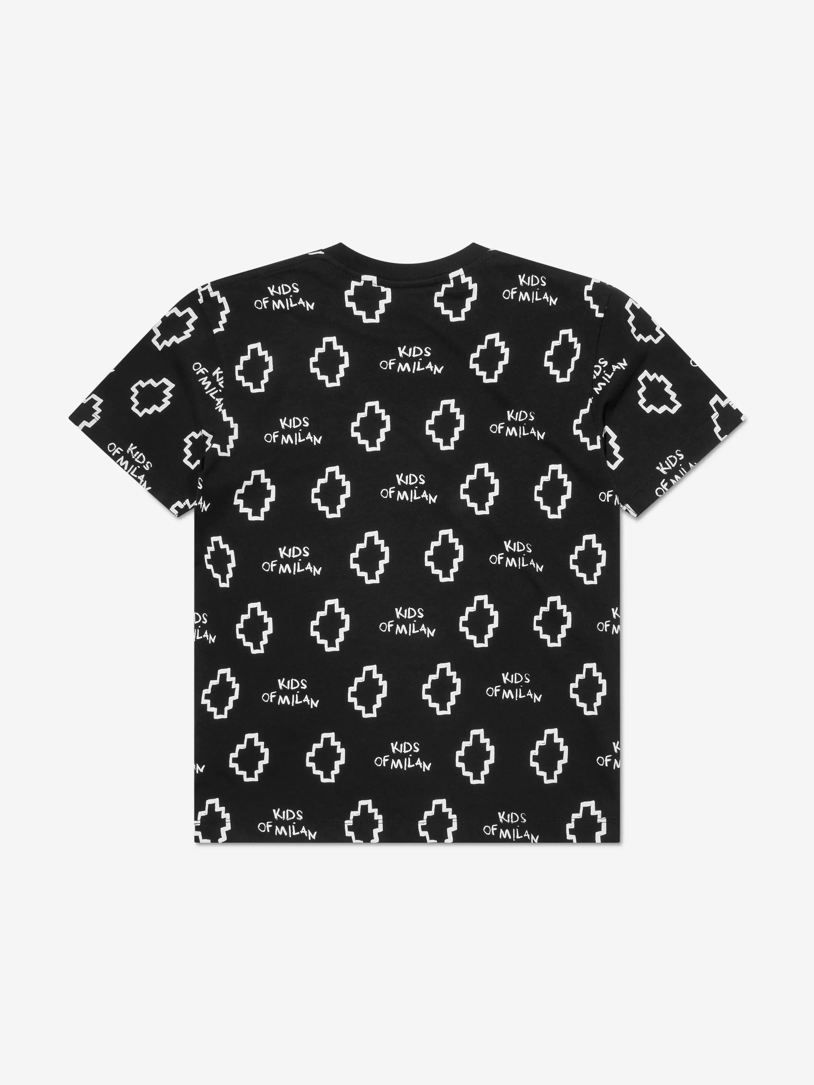 Marcelo Burlon Jungen Baumwoll Kurzarm Logo T-Shirt