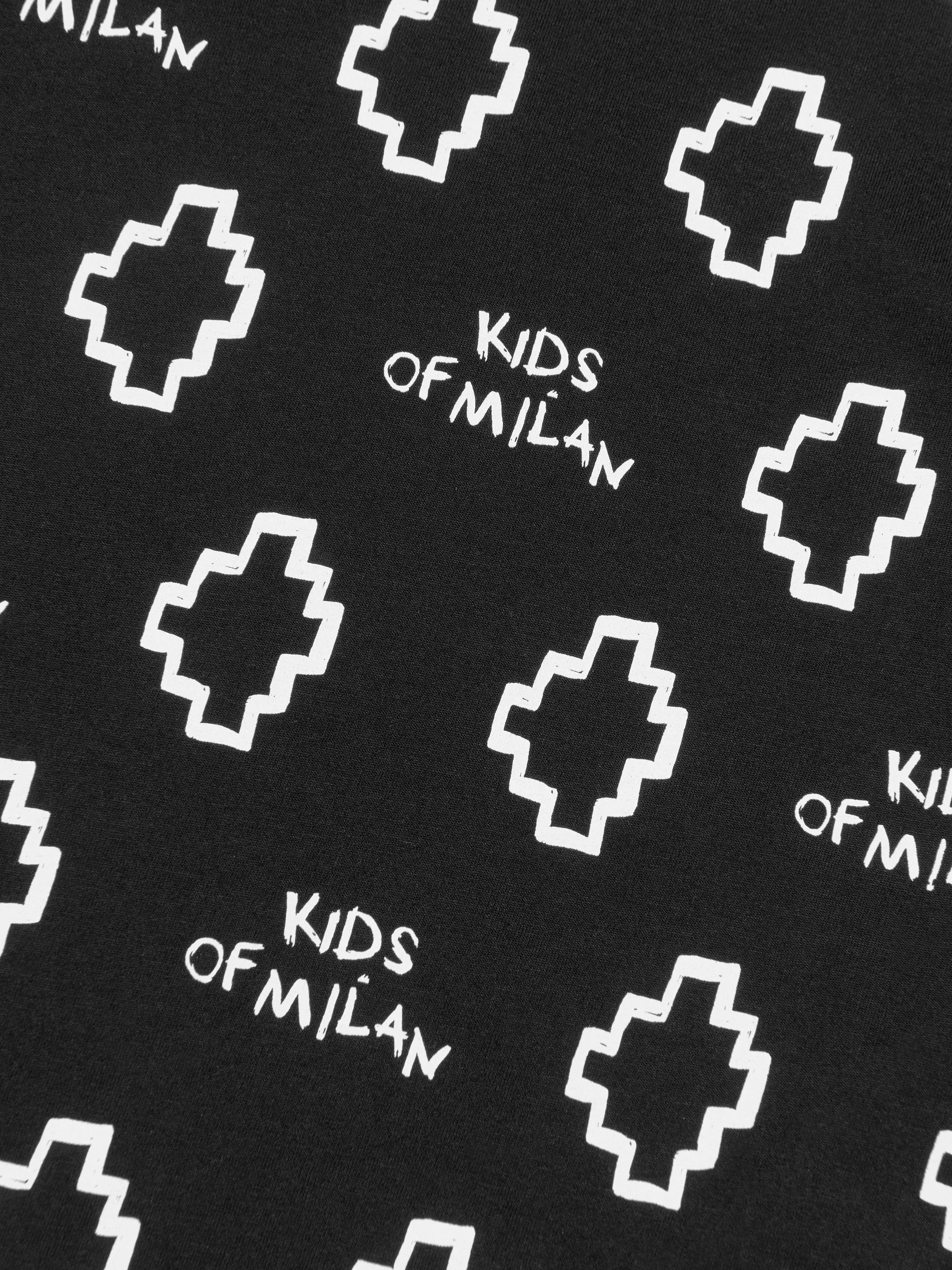 Marcelo Burlon Jungen Baumwoll Kurzarm Logo T-Shirt