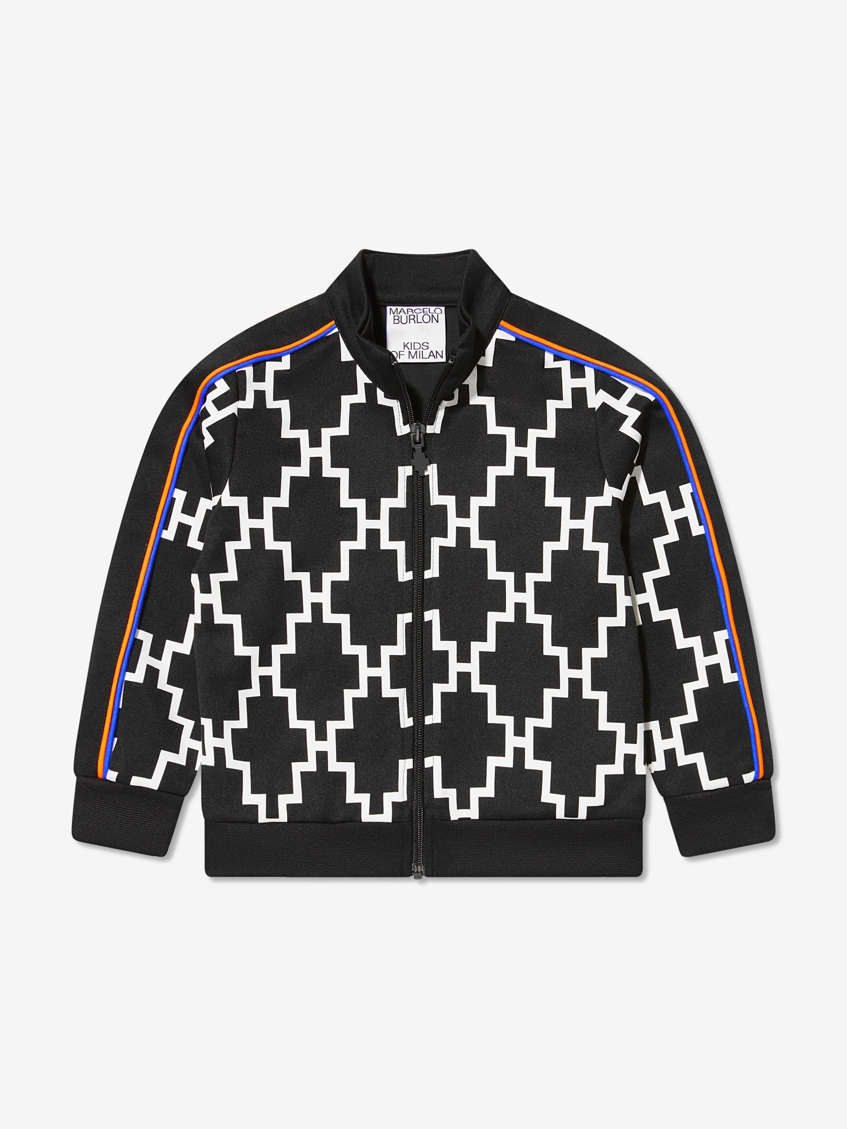 Marcelo Burlon Jungen Querpaspelierung Reißverschluss-Sweatshirt