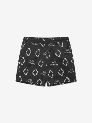 Marcelo Burlon Bademeister-Shorts mit Logo-Print