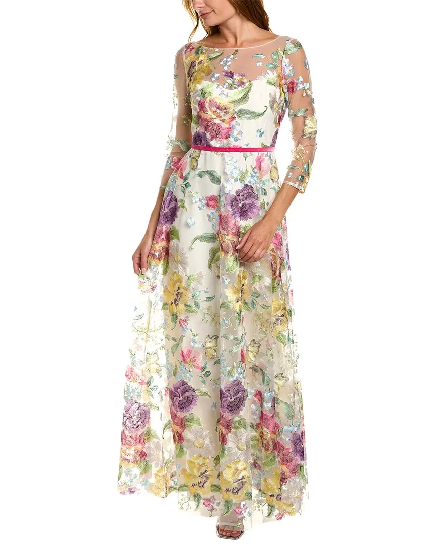 Marchesa Notte Floral Gown