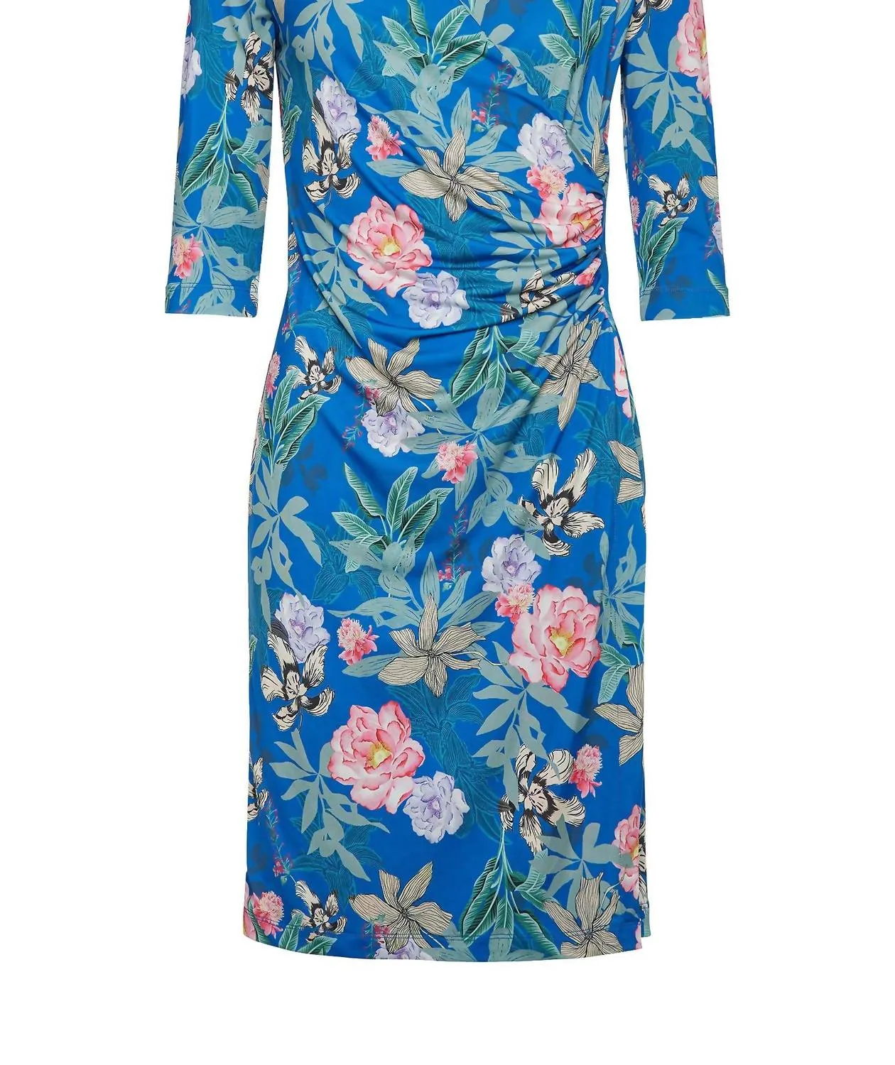 Marine Printed Dress In Persian Floral