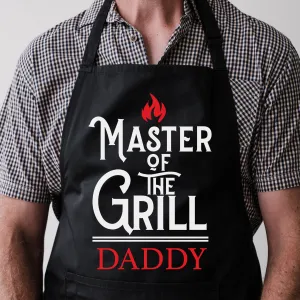 Master Of The Grill- Daddy Pocket Apron- Black mens dad clothes online