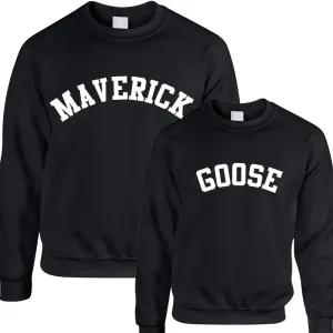 Maverick & Goose Matching Black Sweatshirts daddy outfits clearance