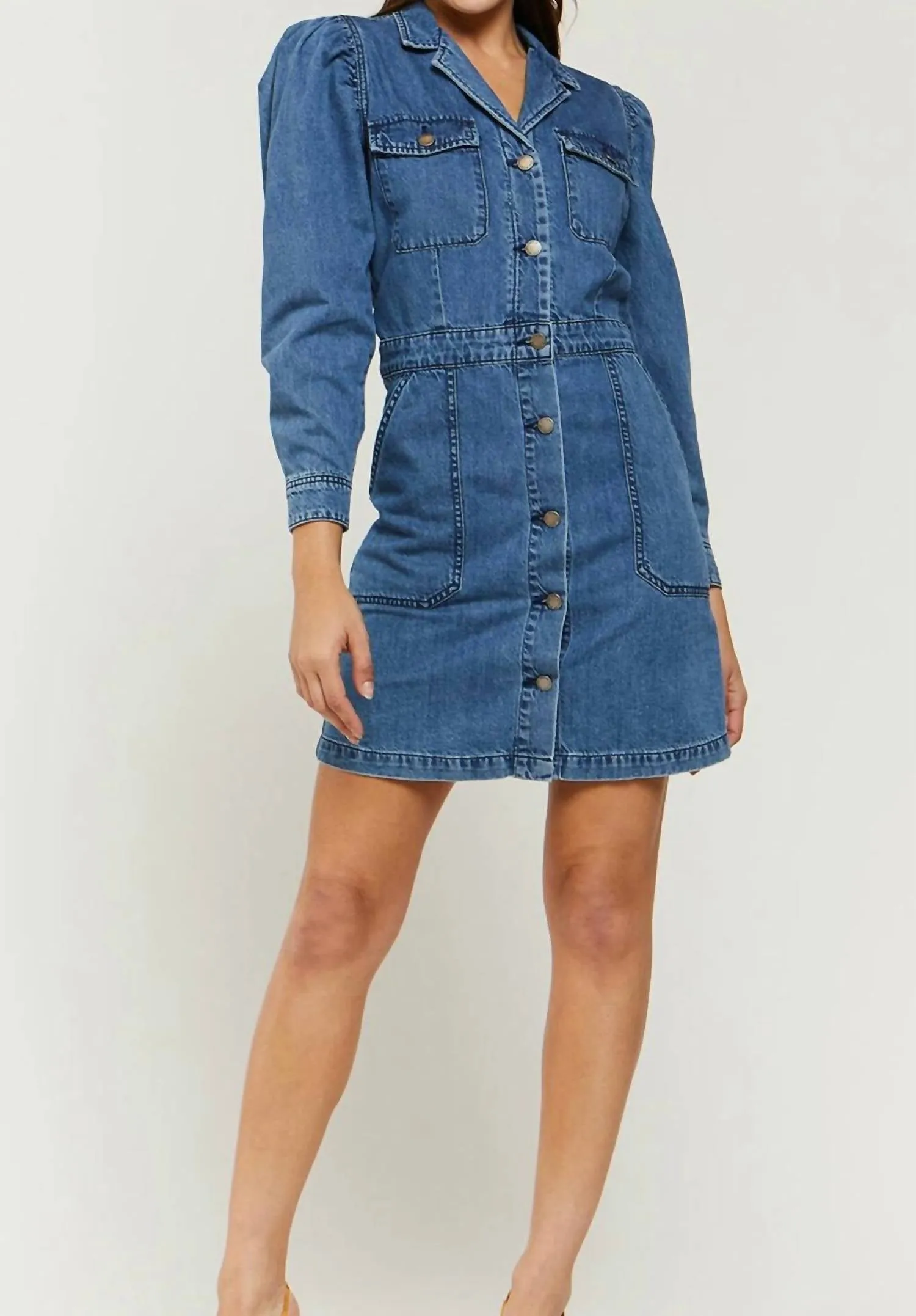 Mckelle Denim Dress In Giana