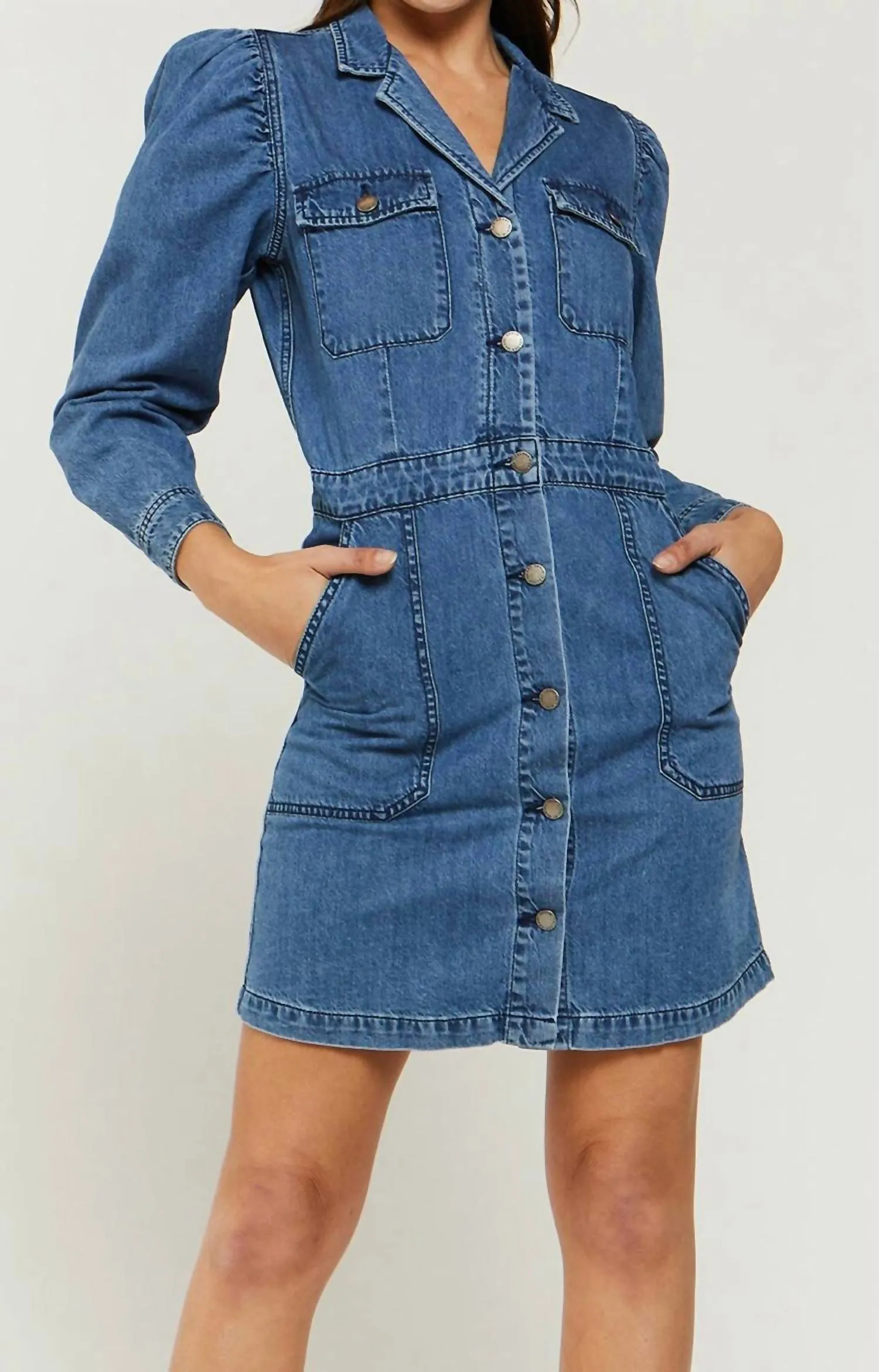 Mckelle Denim Dress In Giana