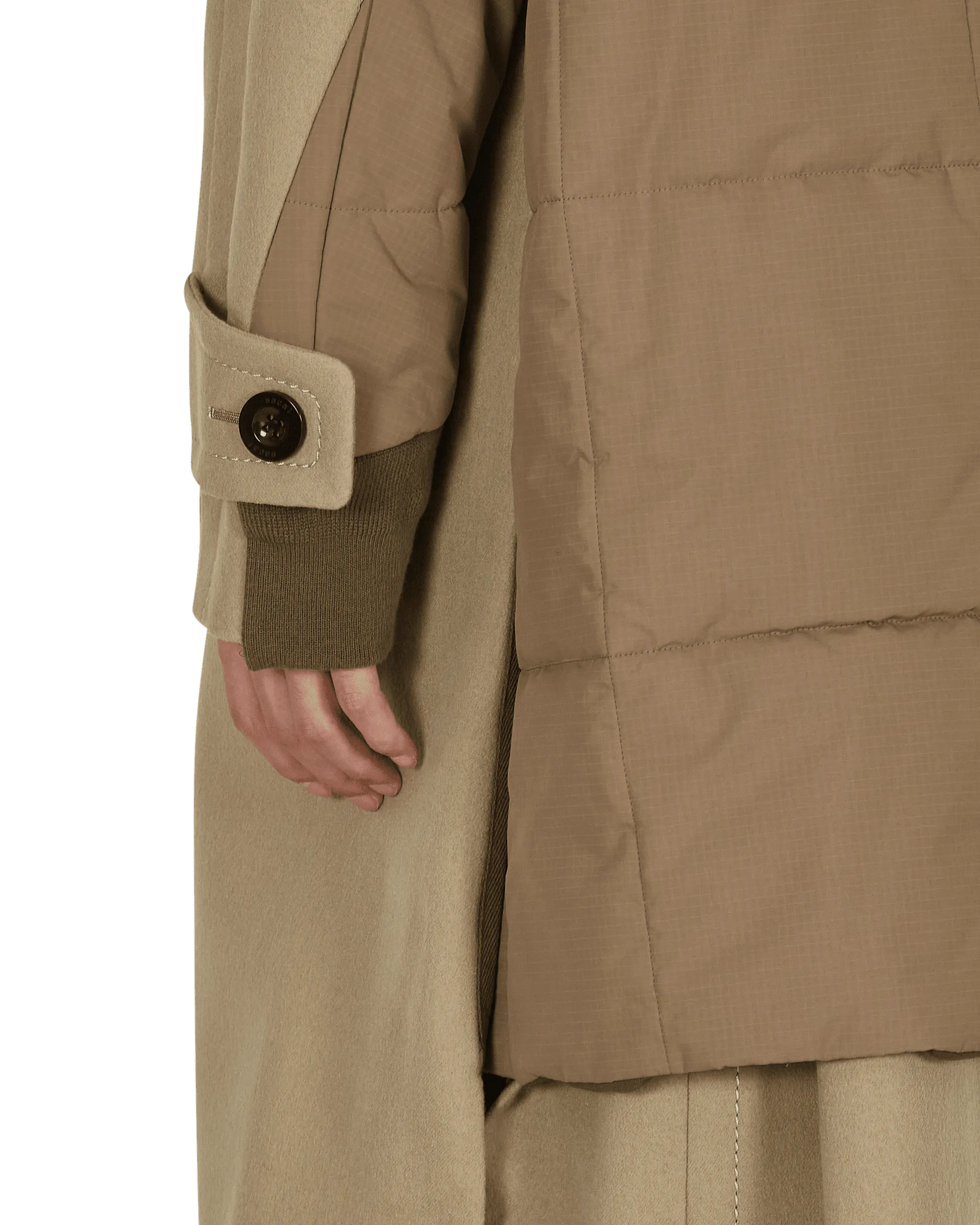 Melton Wollmantel Beige
