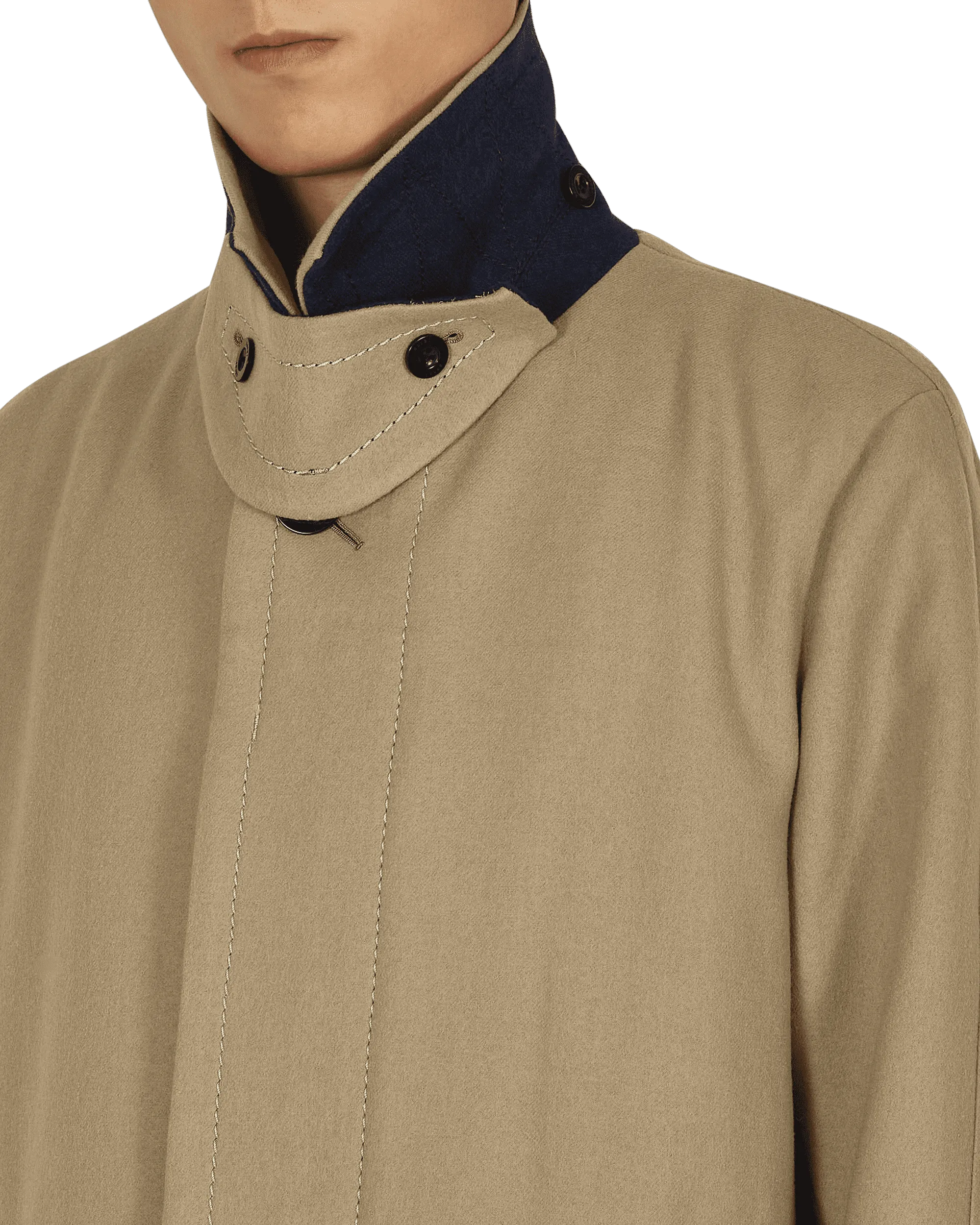 Melton Wollmantel Beige