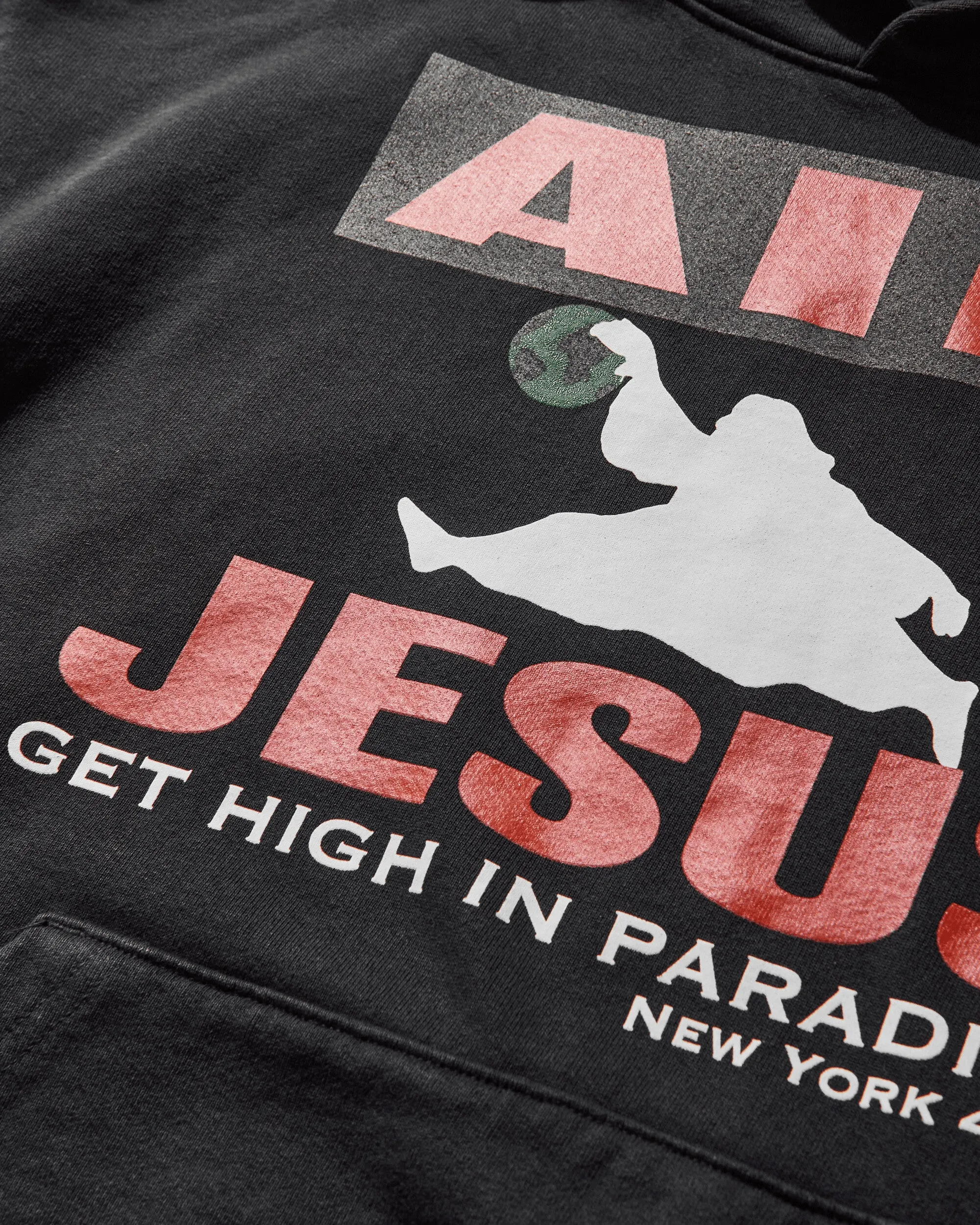 Herren Air Jesus Kapuzenpullover Schwarz