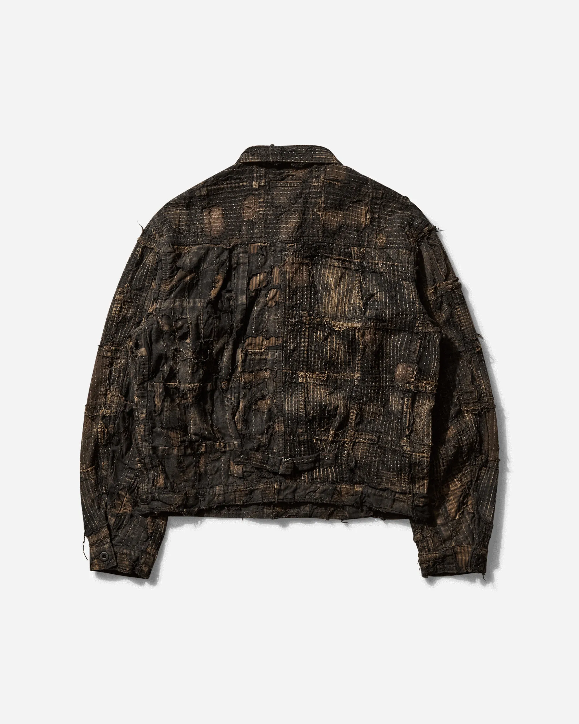 Herren Schwarz-Tee-Core Boro Frühlings 1. Jacke Schwarz
