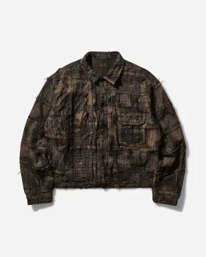 Herren Schwarz-Tee-Core Boro Frühlings 1. Jacke Schwarz