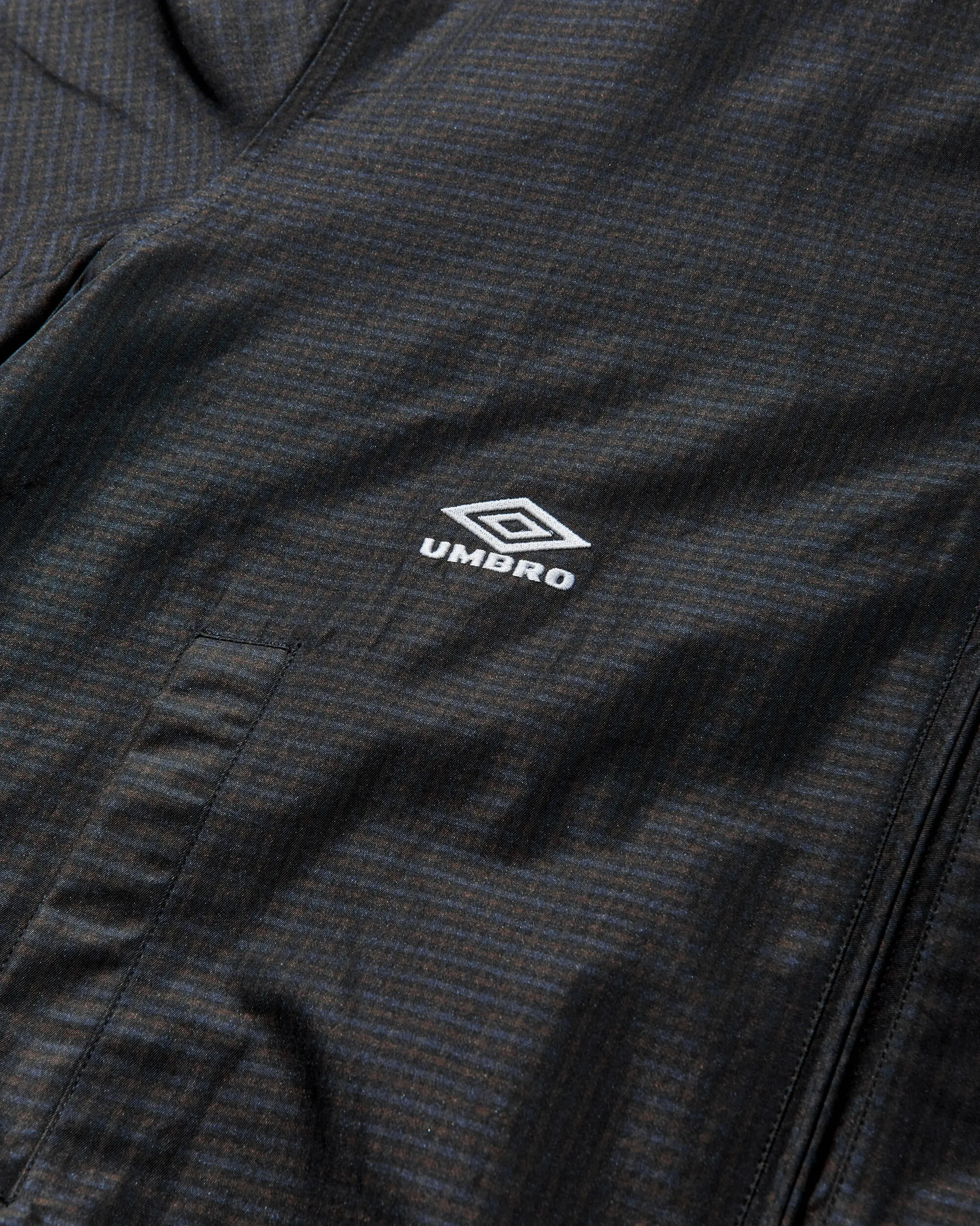 Herren Bomberjacke im Karo-Design Marineblau / Dunkelbraun