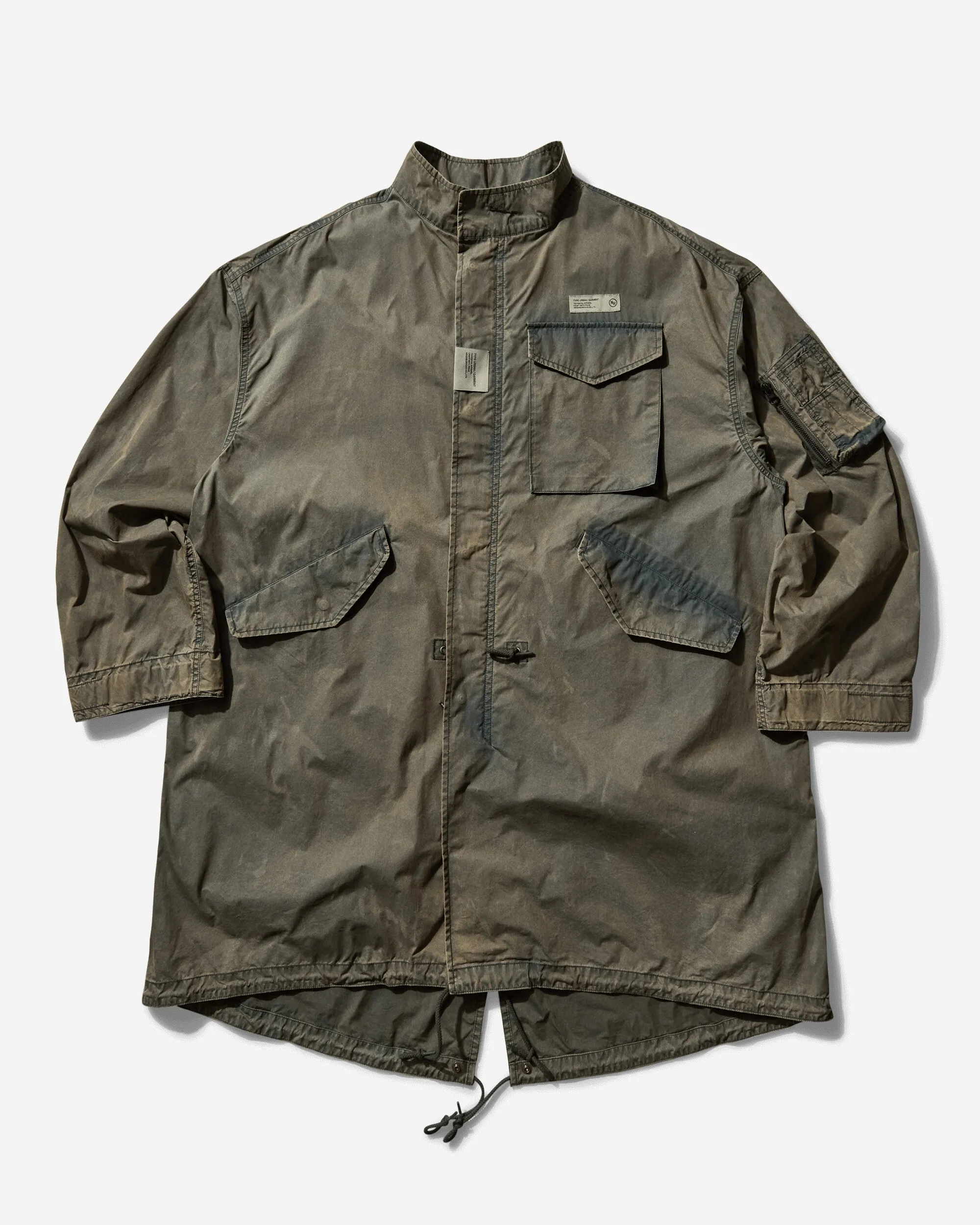 Herren Vintage Feldmantel Olivgrün
