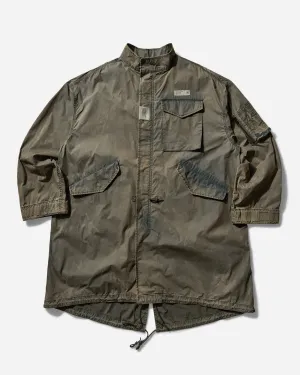 Herren Vintage Feldmantel Olivgrün
