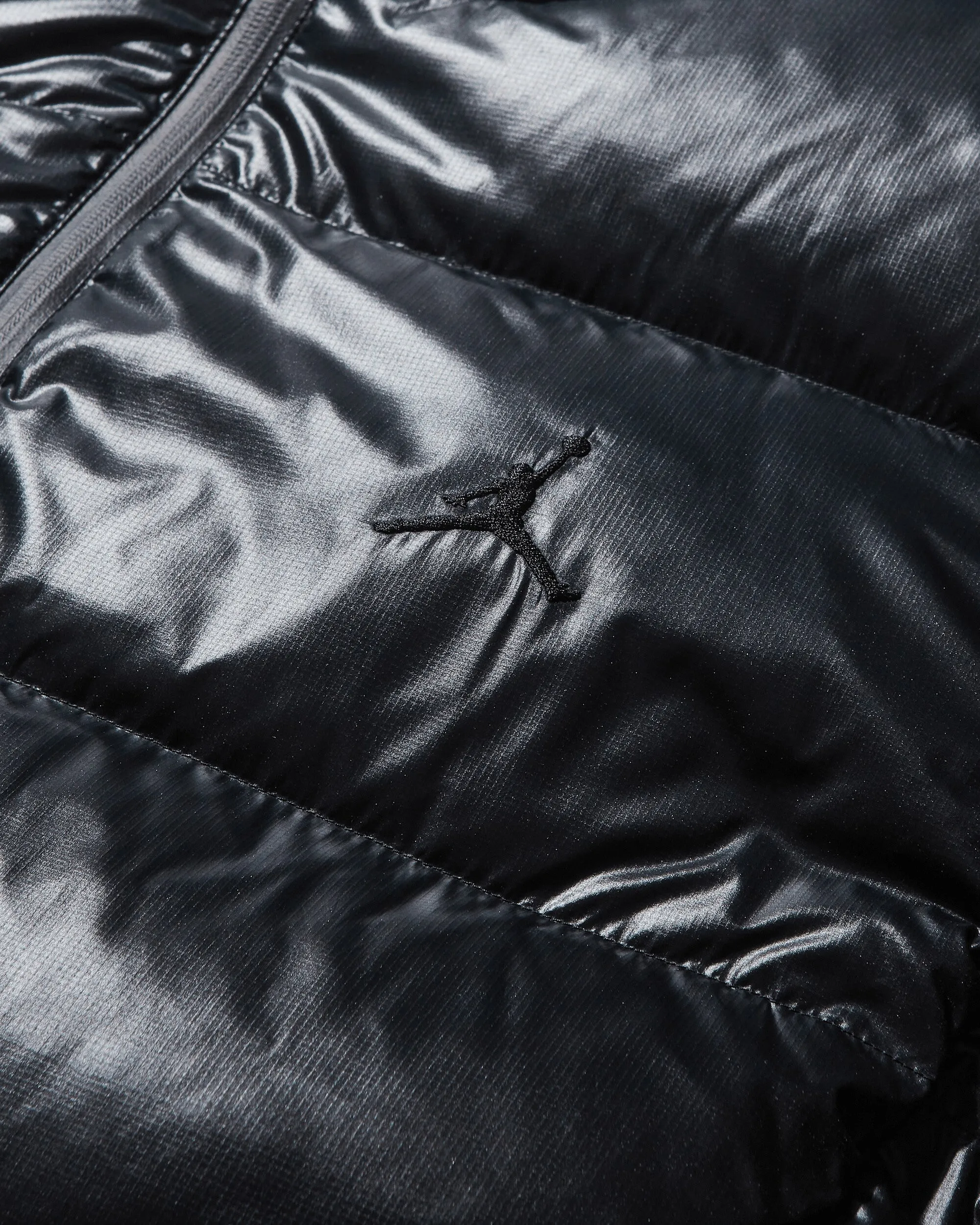 Herren Flug Daunen Pufferjacke Schwarz