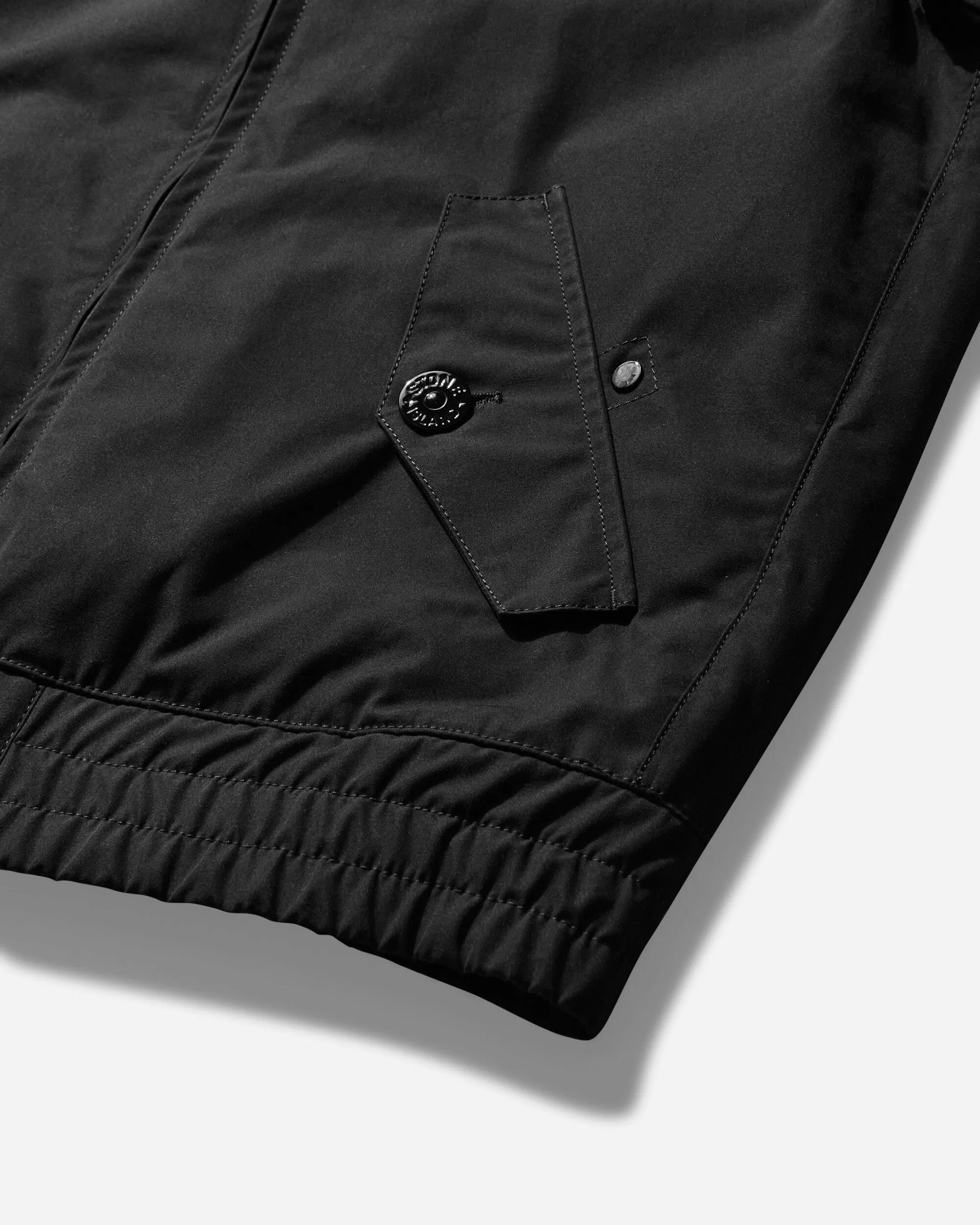 Herren Ghost Piece wetterfeste Baumwoll-Canvas-Jacke Schwarz