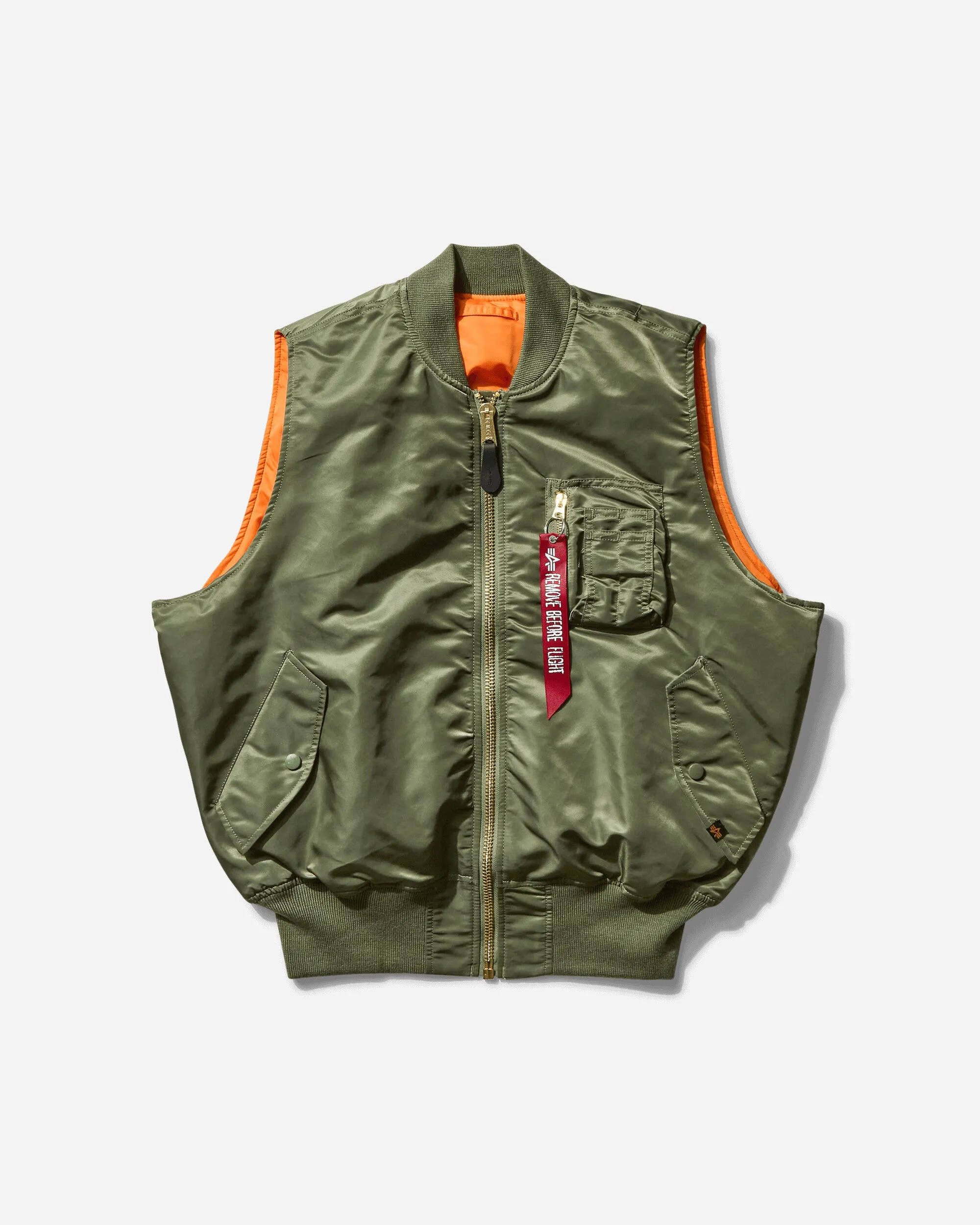 Herren MA-1 Heritage Weste in Salbeigrün