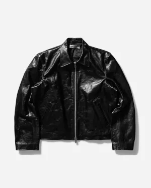 Herren Mini Lederjacke Schwarz