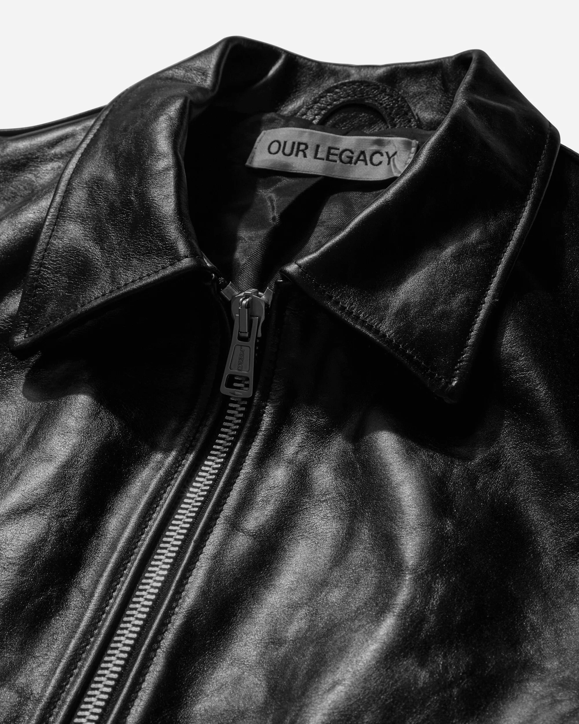 Herren Mini Lederjacke Schwarz
