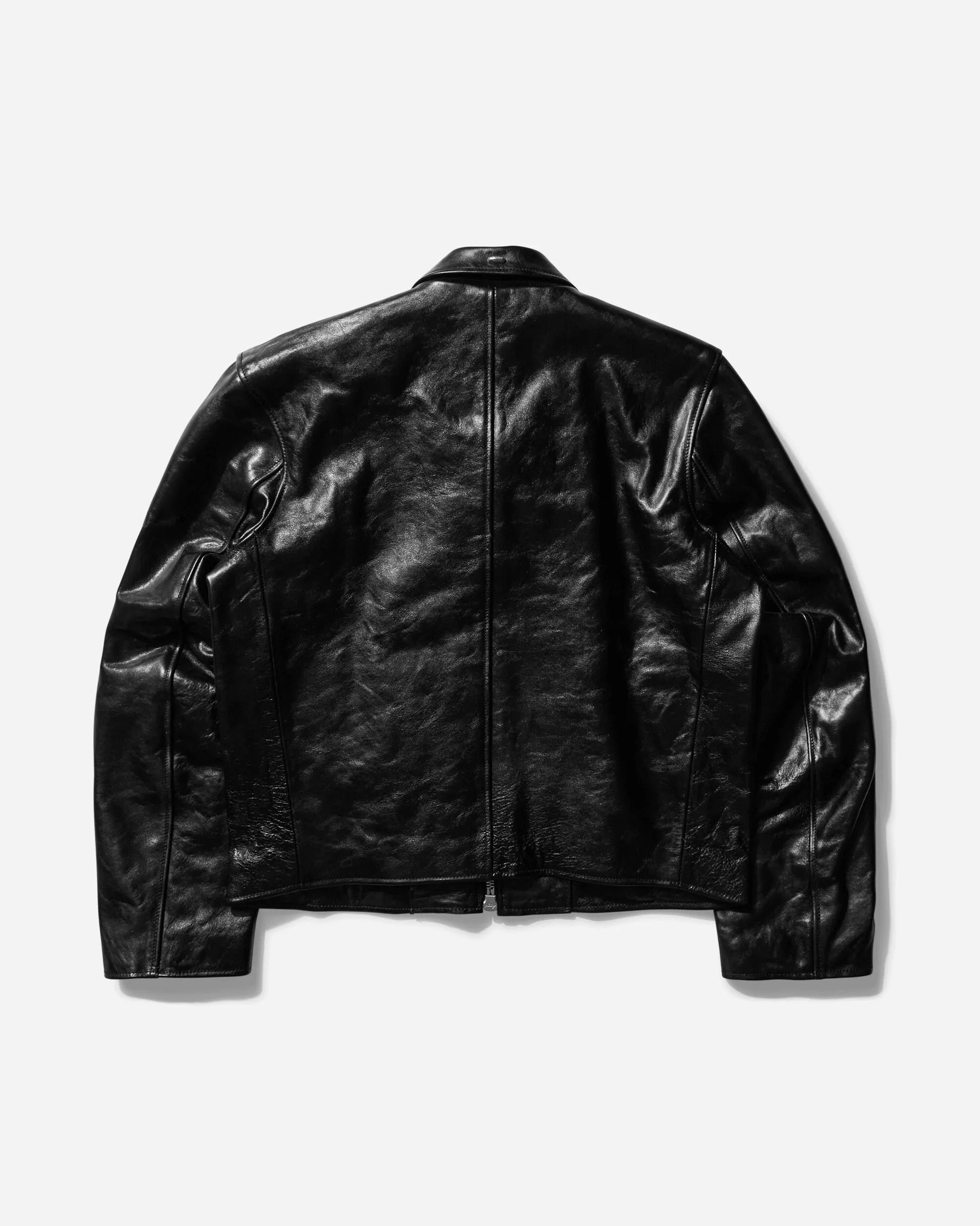 Herren Mini Lederjacke Schwarz
