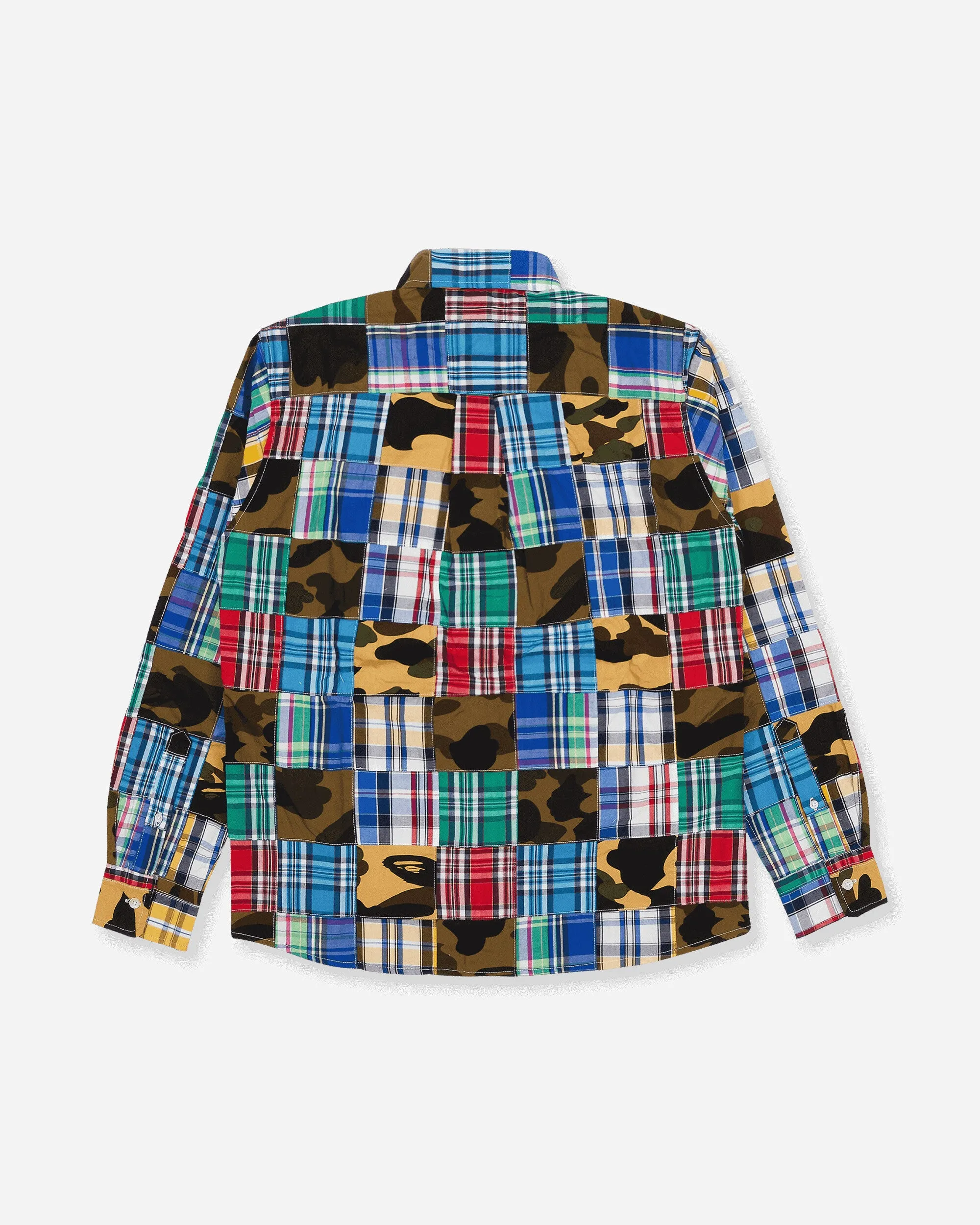Herren Patchwork Hemden Mehrfarbig
