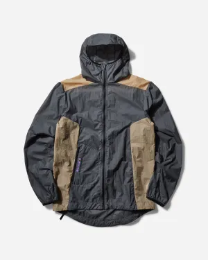 Herren-Winddichte Kapuzenjacke aus recyceltem Material in Höhlengrau