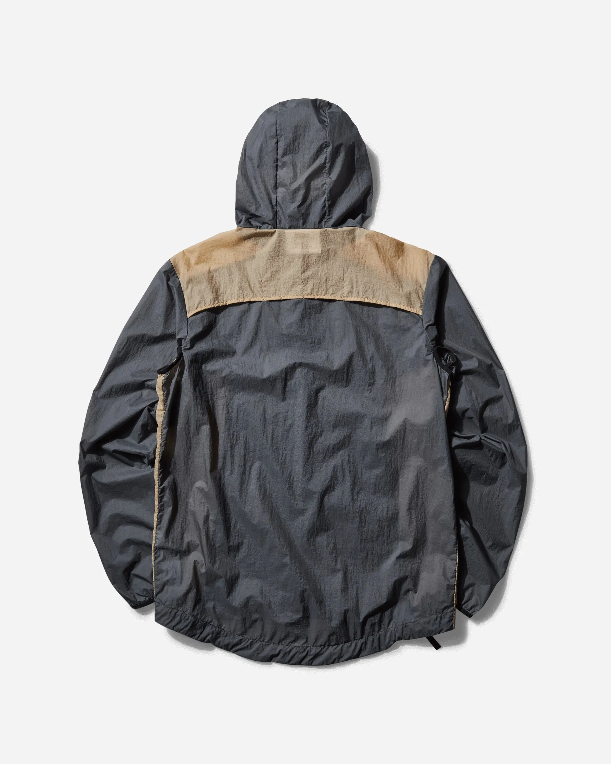 Herren-Winddichte Kapuzenjacke aus recyceltem Material in Höhlengrau