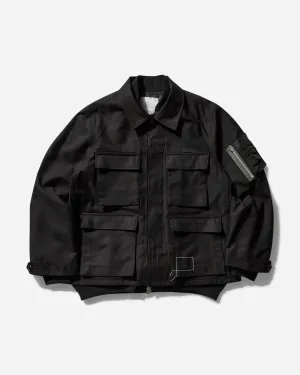 Herren WTAPS Baumwoll-Rückensatin-Jacke Schwarz