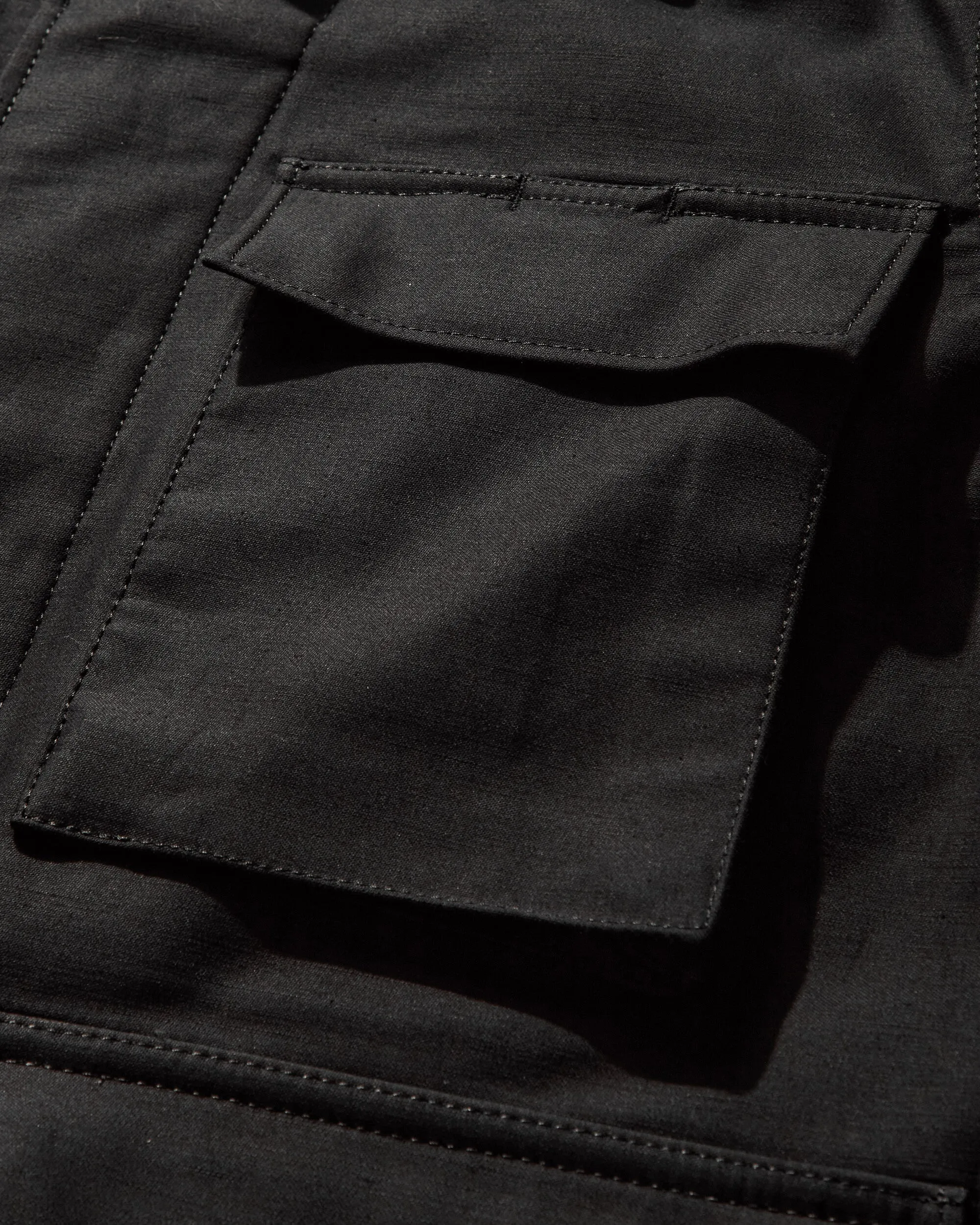 Herren WTAPS Baumwoll-Rückensatin-Jacke Schwarz