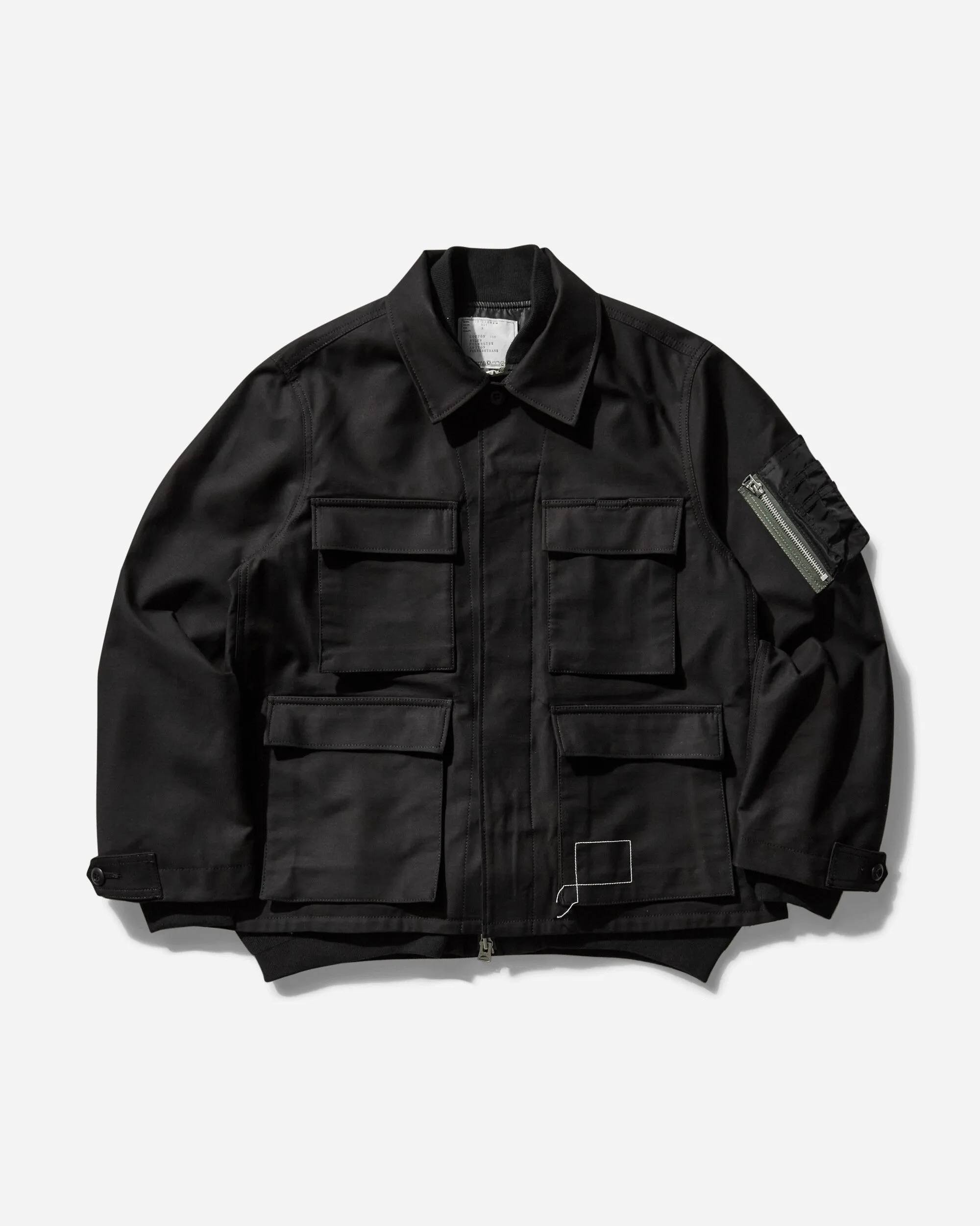 Herren WTAPS Baumwoll-Rückensatin-Jacke Schwarz