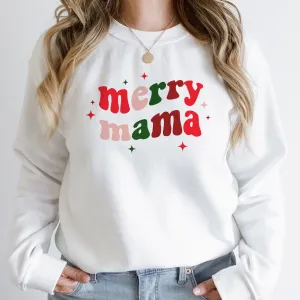 Merry Mama Christmas Sweatshirt mum jeans promo
