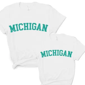 Michigan Matching Adult & Kid T-Shirts White nursing tops best deals