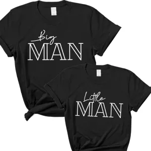 Milano Big Man & Little Man Matching Black T-Shirts mens dad clothes online