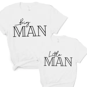 Milano Big Man & Little Man Matching White T-Shirts dad bod shirts discount