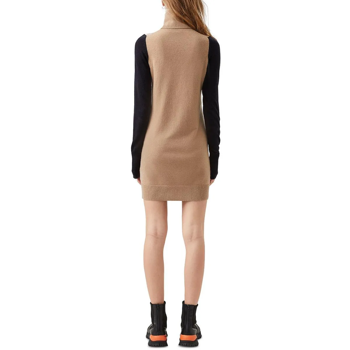 Millia Womens Wool Blend Colorblock Sweaterdress