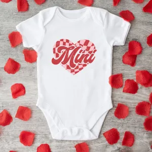 Mini Checkered Heart Baby Vest cheap baby clothes online