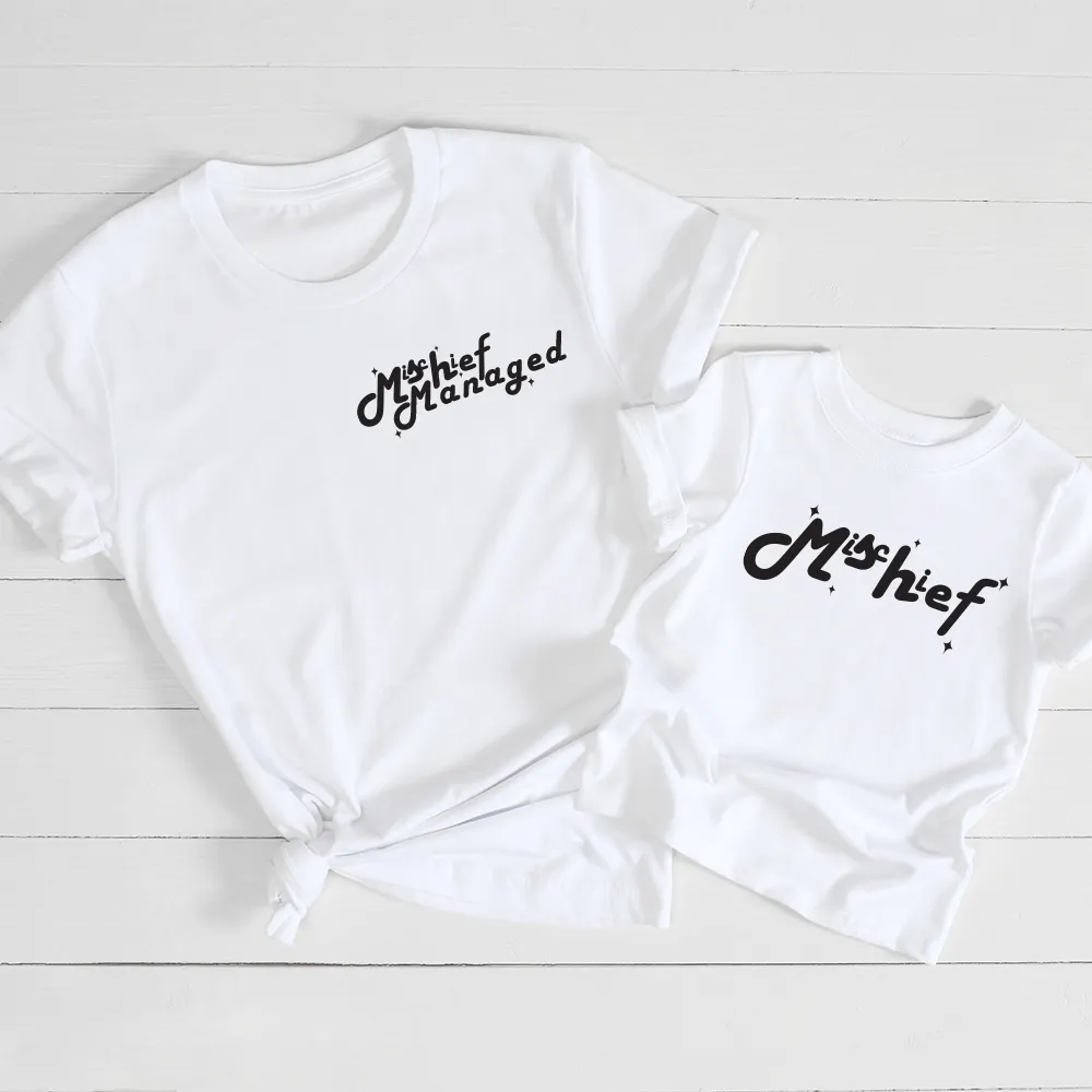 Mischief and Mischief Managed Matching Mum and Kid Tee