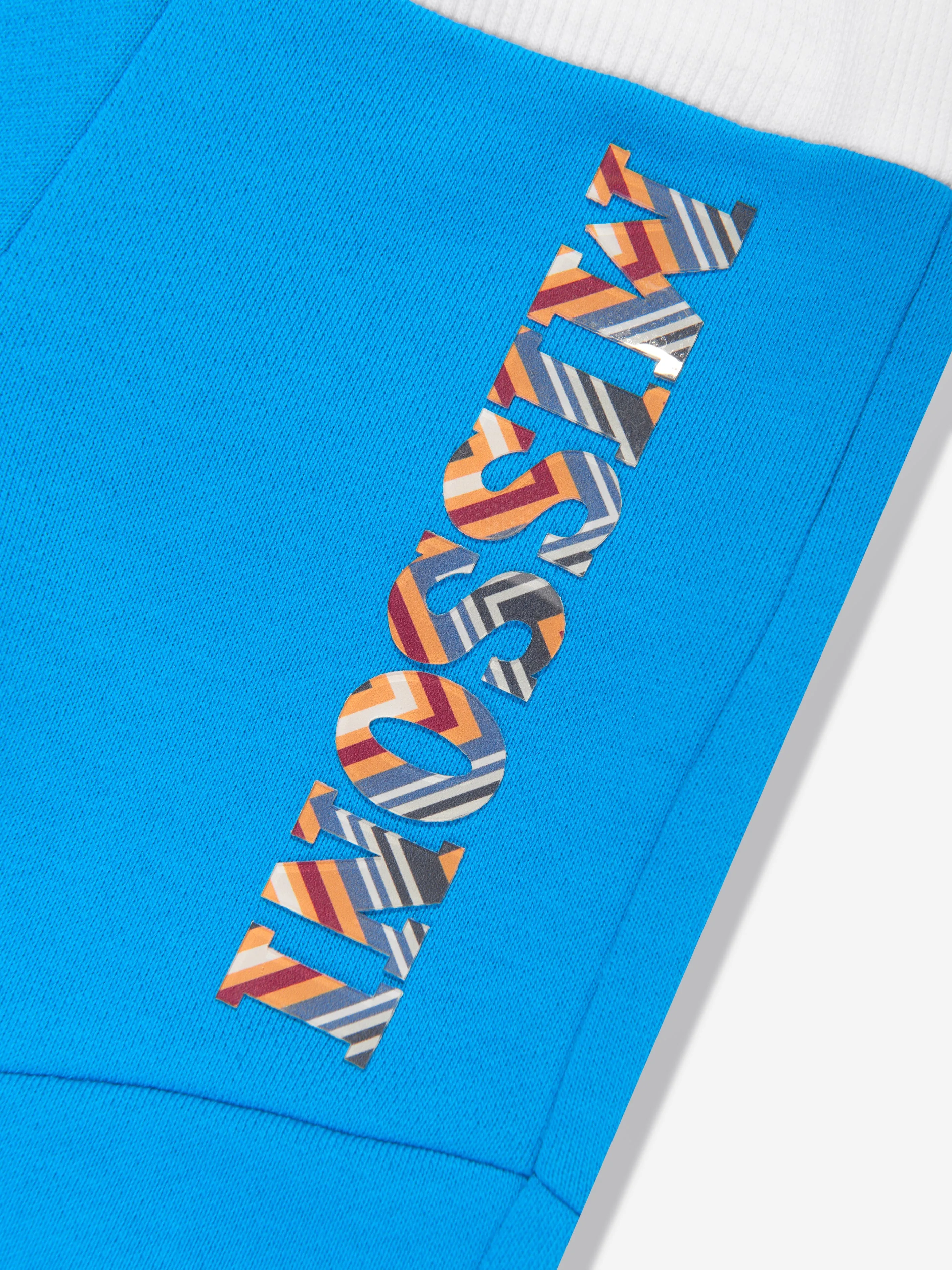 Missoni Baby Jungen Zickzack-Logo Joggerhose in Blau