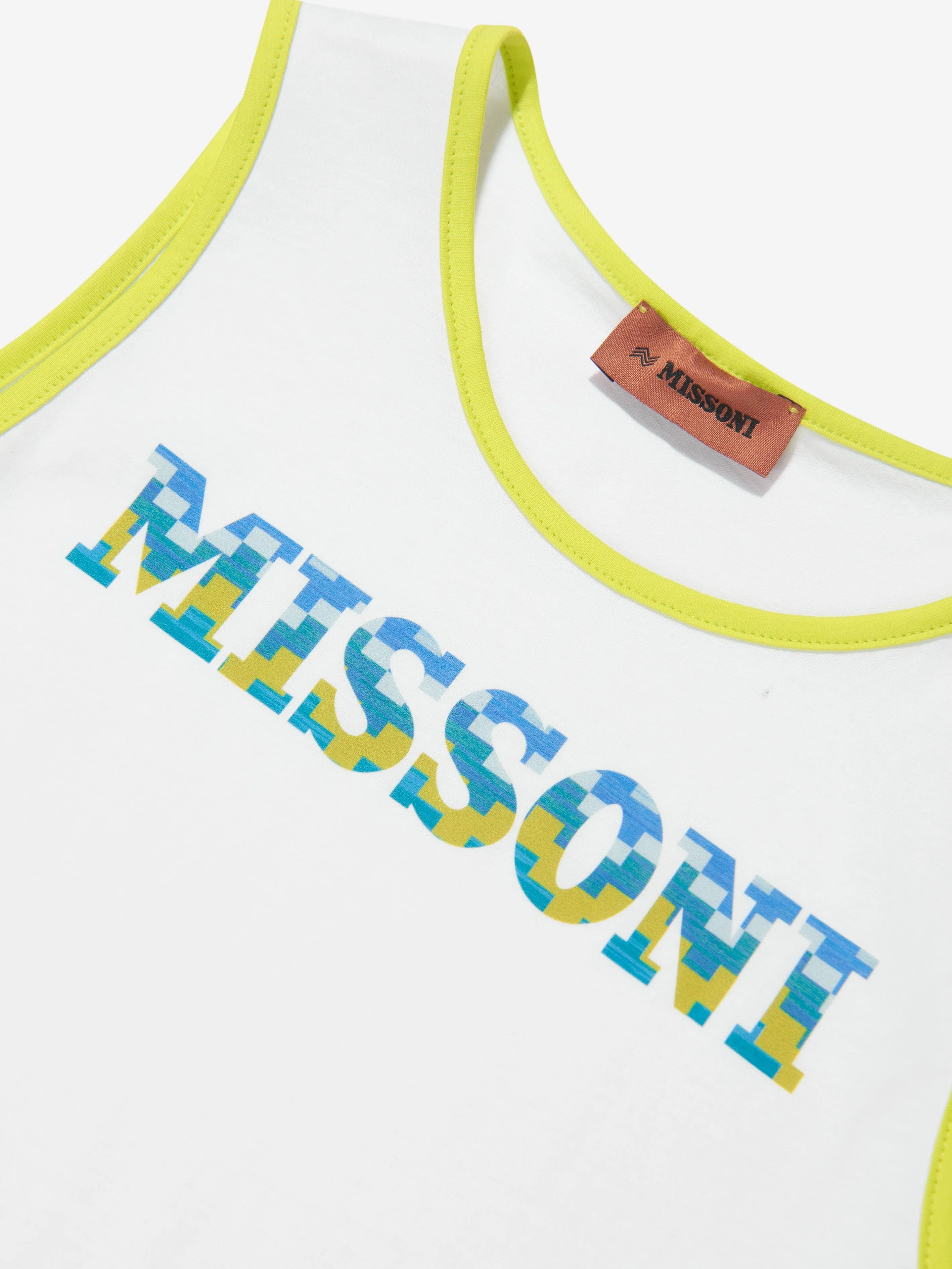 Missoni Boys Logo Ärmelloses Top in Weiß