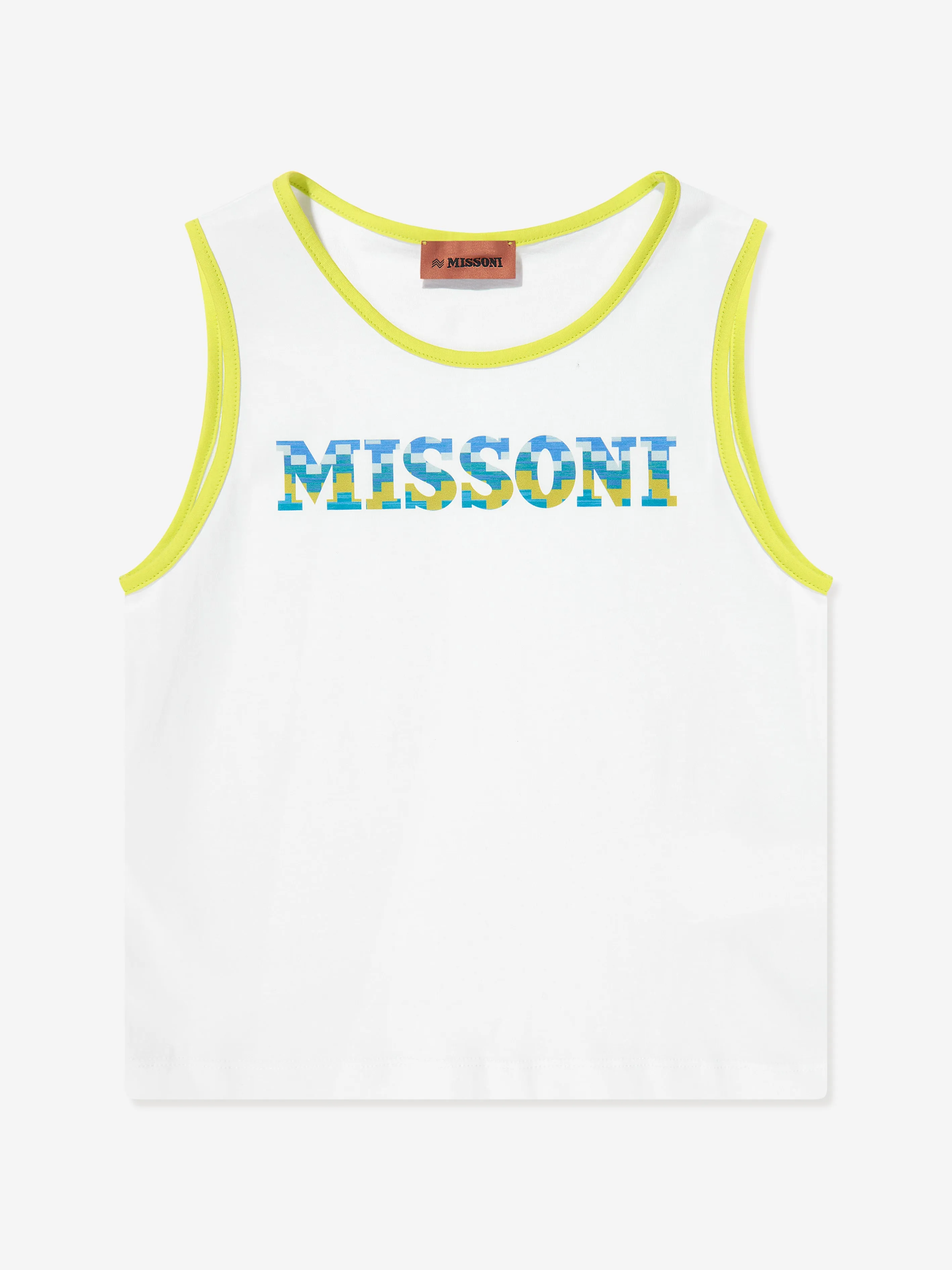 Missoni Boys Logo Ärmelloses Top in Weiß
