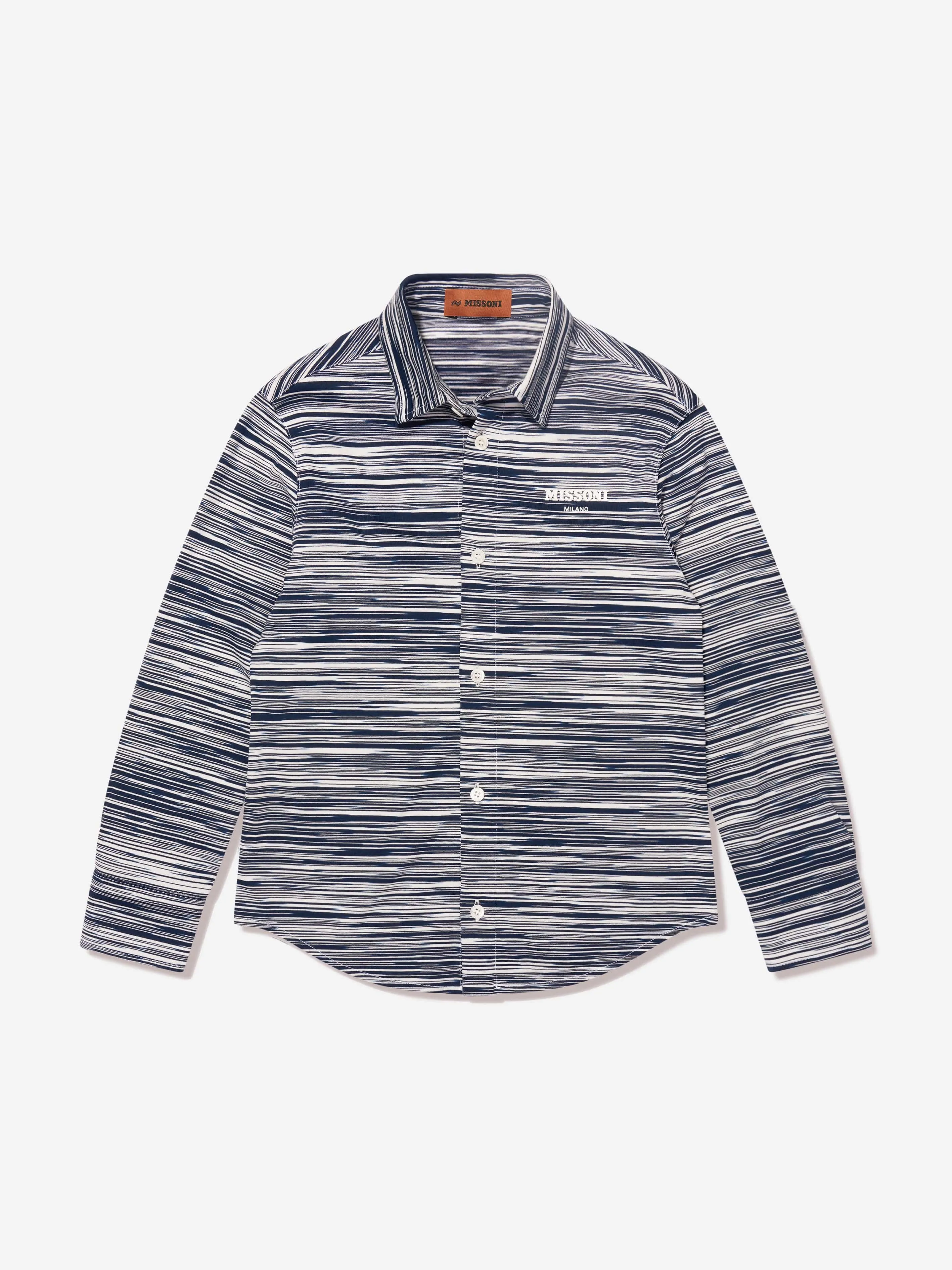 Missoni Jungen Langarmhemd in Blau