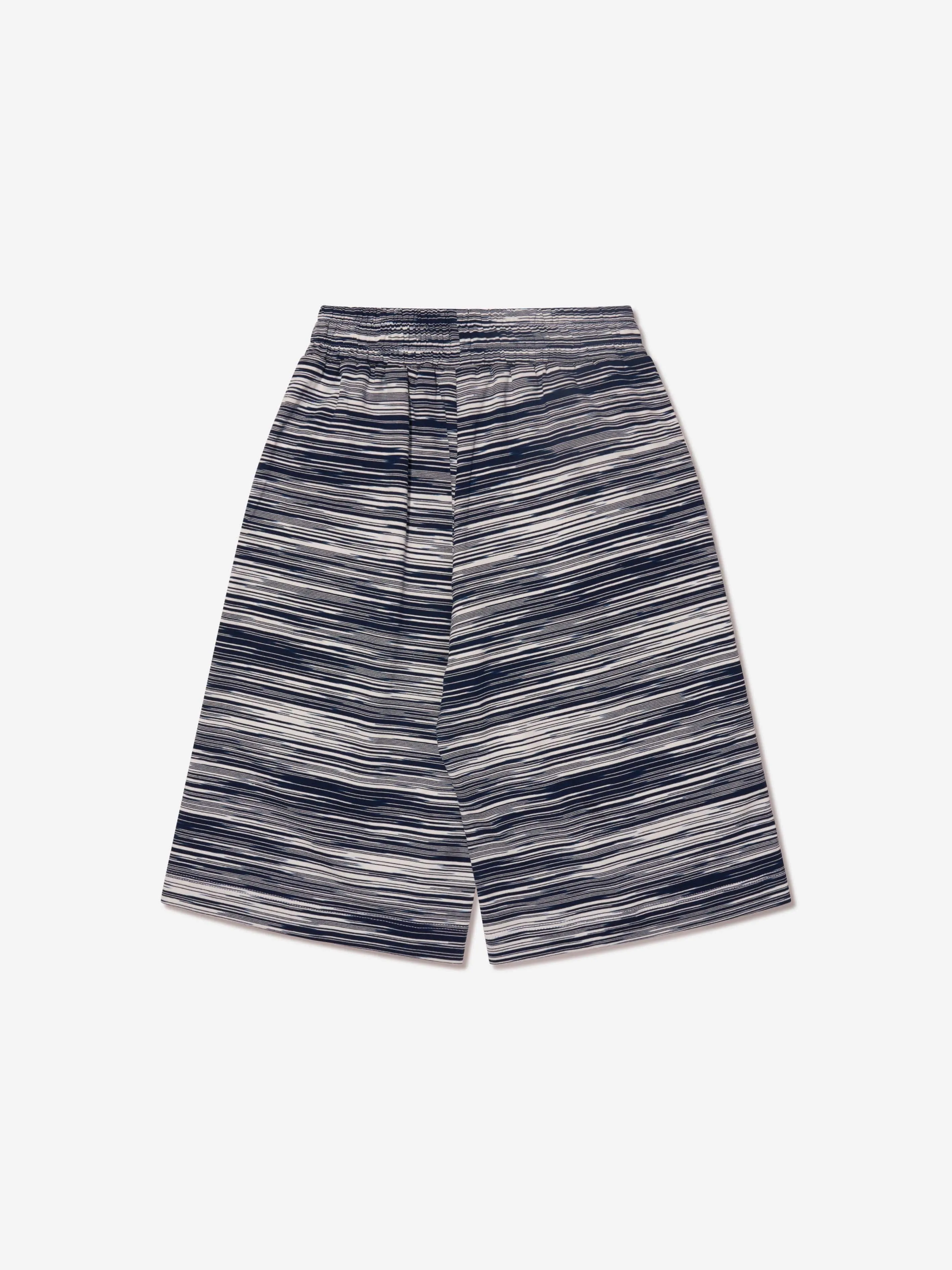 Missoni Jungen Gestreifte Jersey Shorts in Blau