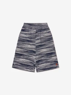 Missoni Jungen Gestreifte Jersey Shorts in Blau