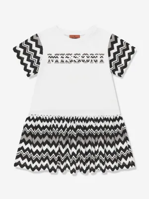 Missoni Girls Zickzack-Kleid in Weiß