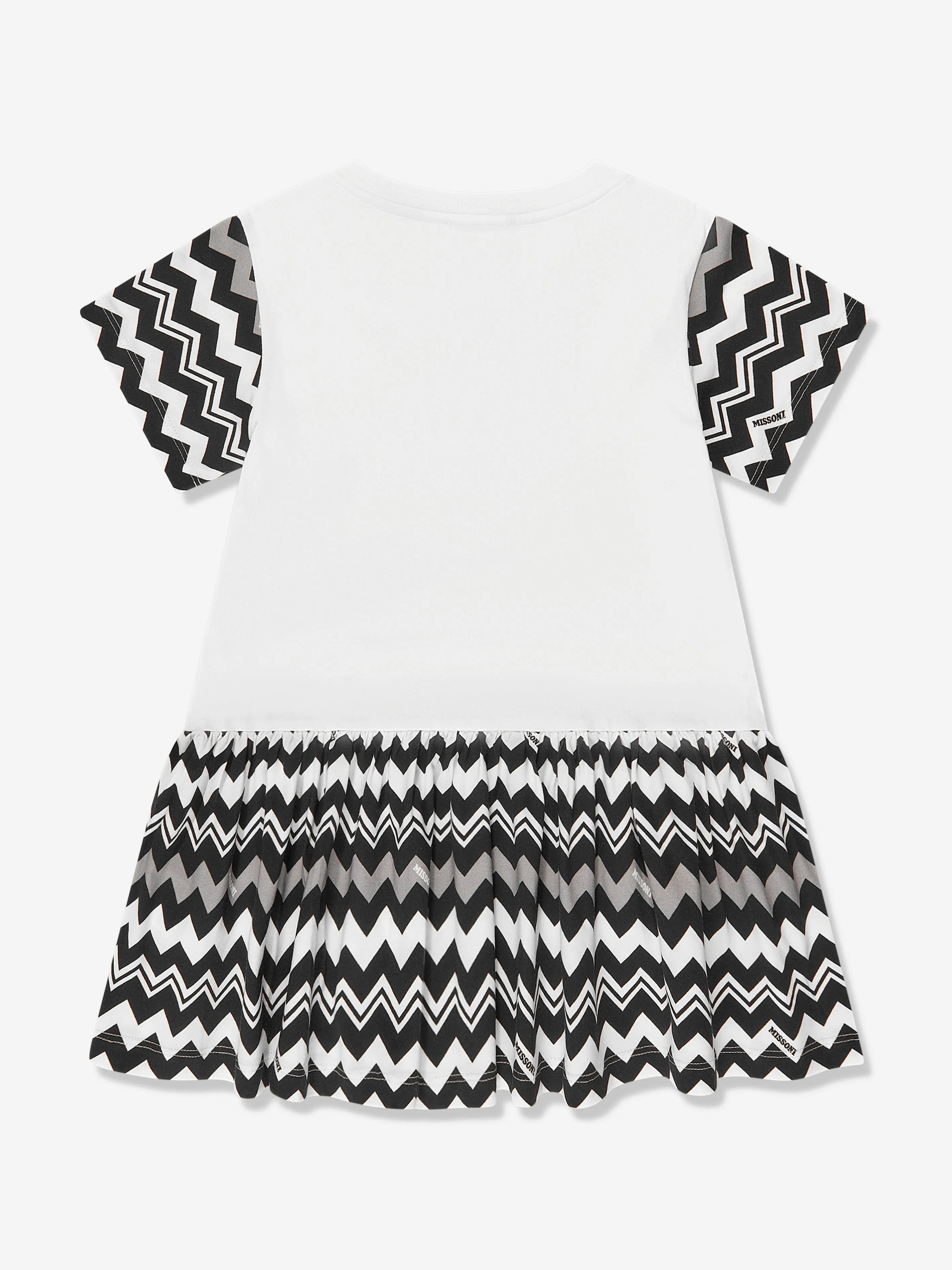 Missoni Girls Zickzack-Kleid in Weiß