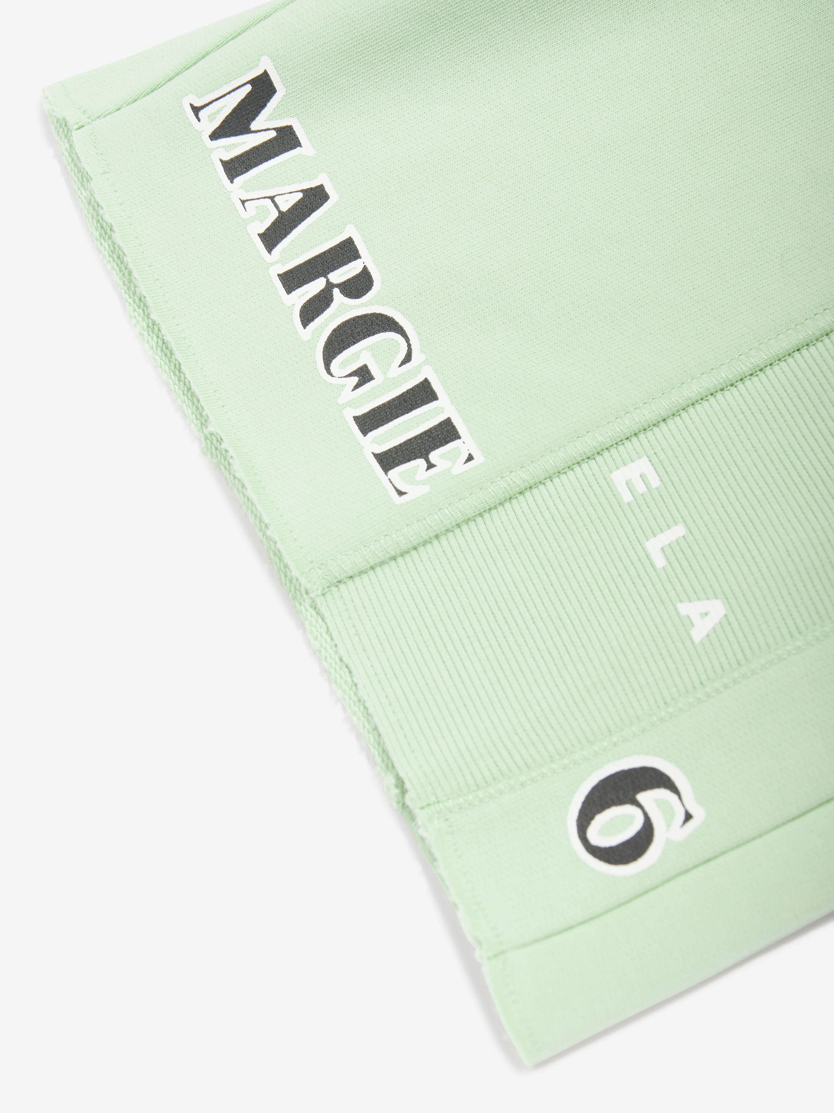 MM6 Maison Margiela Kids Logo Shorts in Grün