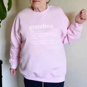 Modern GRANDMA Definition Sweatshirt grandma outfits sale