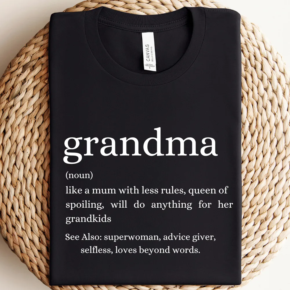 Modern GRANDMA Definition T-Shirt Grandparent Clothing - grandma outfits sale
