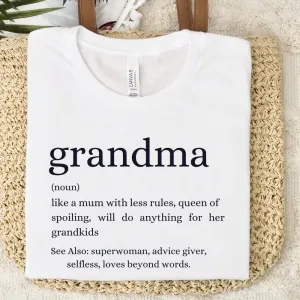 Modern GRANDMA Definition T-Shirt Grandparent Clothing - grandma outfits sale
